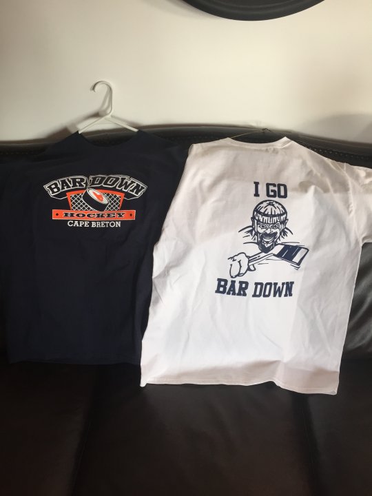 Bar Down T-Shirts, Front and back